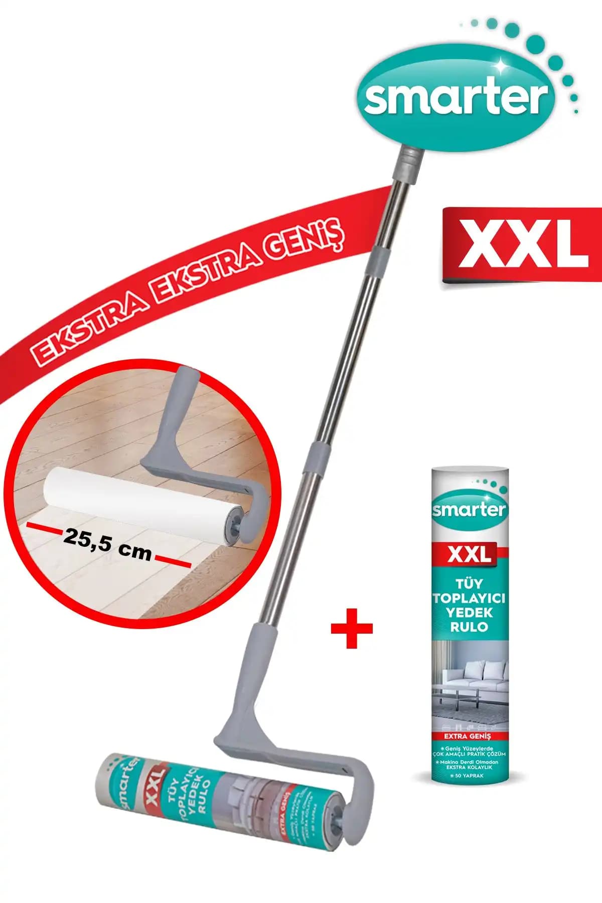Evcil Hayvan Tüy Temizliği İçin Canderel ve SMARTER Xxl Tüy Toplayıcı Rulo Karşılaştırması 2