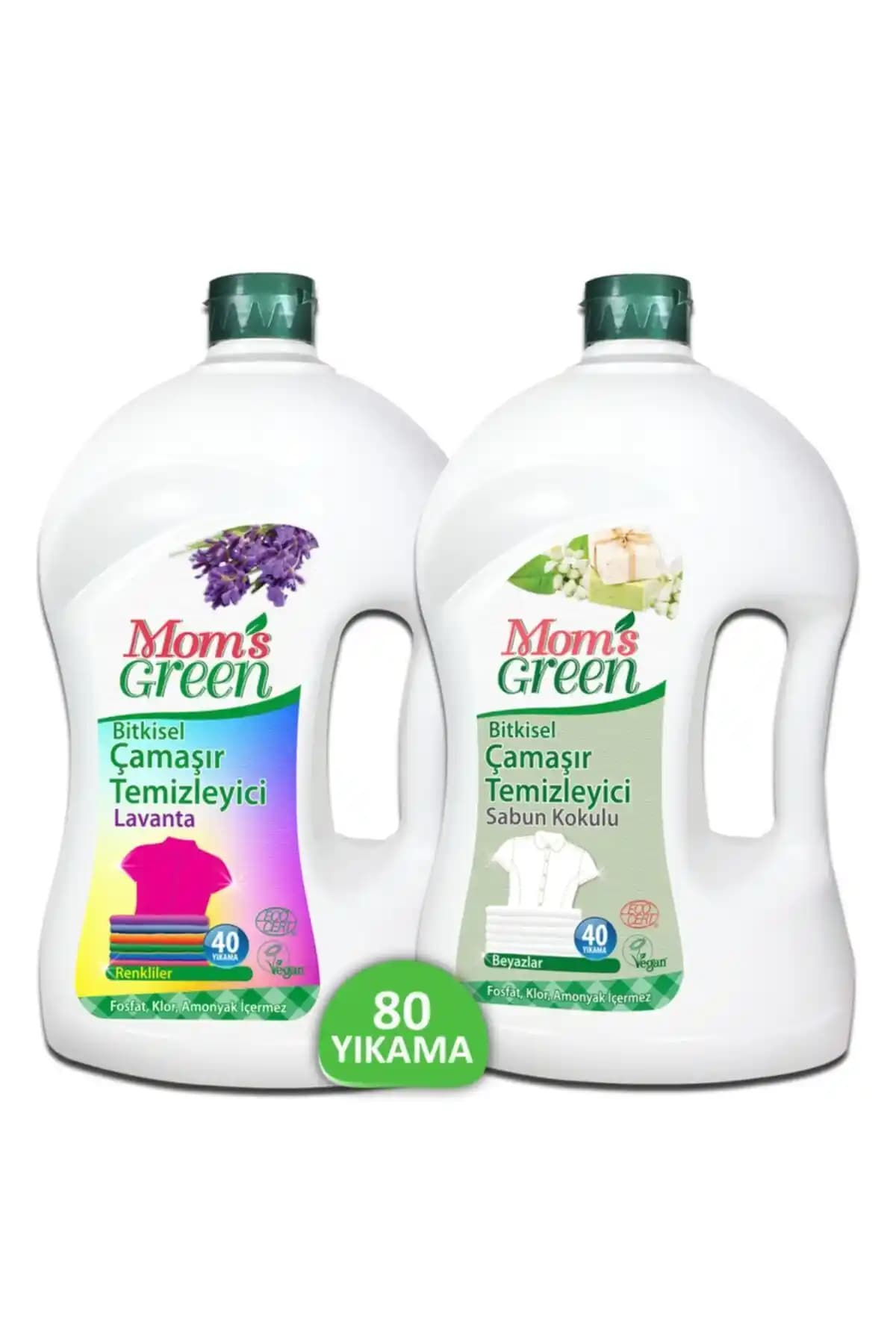 Mom's Green Organik Çamaşır Temizliği Seti Renkli ve Beyaz Çamaşırlar İçin Doğal Çözüm
