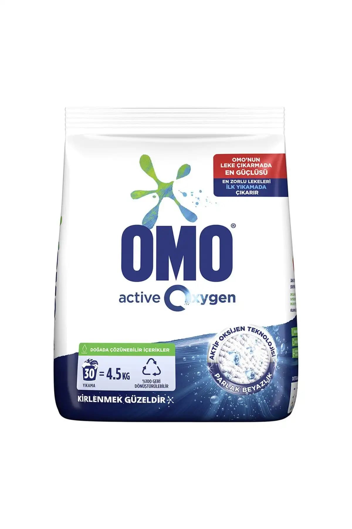 Omo Active Oxygen Toz Deterjanı Beyazlar İçin Güçlü Temizlik ve Parlaklık Sağlayan Ürün