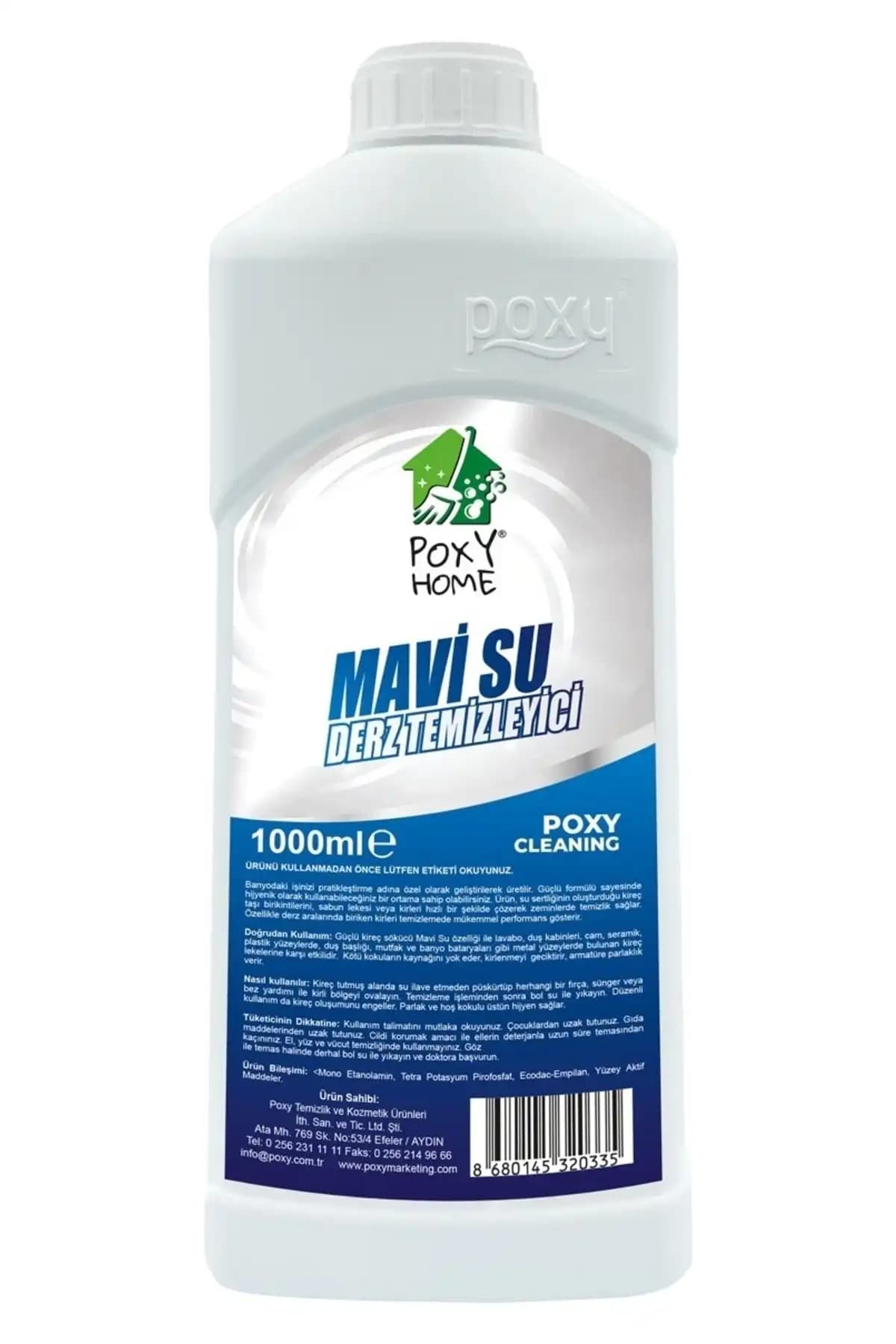Poxy Home Mavi Su Derz Armatür Duşakabin Temizleyici: Etkili ve Pratik Temizlik Çözümü