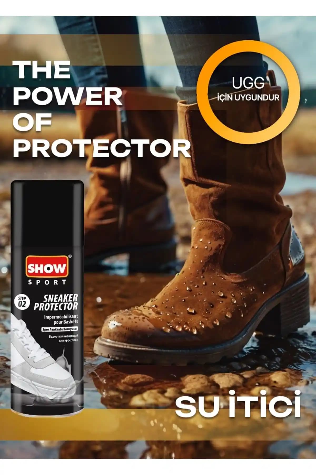 SHOW Spor Ayakkabı Su Itici ve Koruyucu Sprey 200 Ml ile Ayakkabılarınızı Koruyun