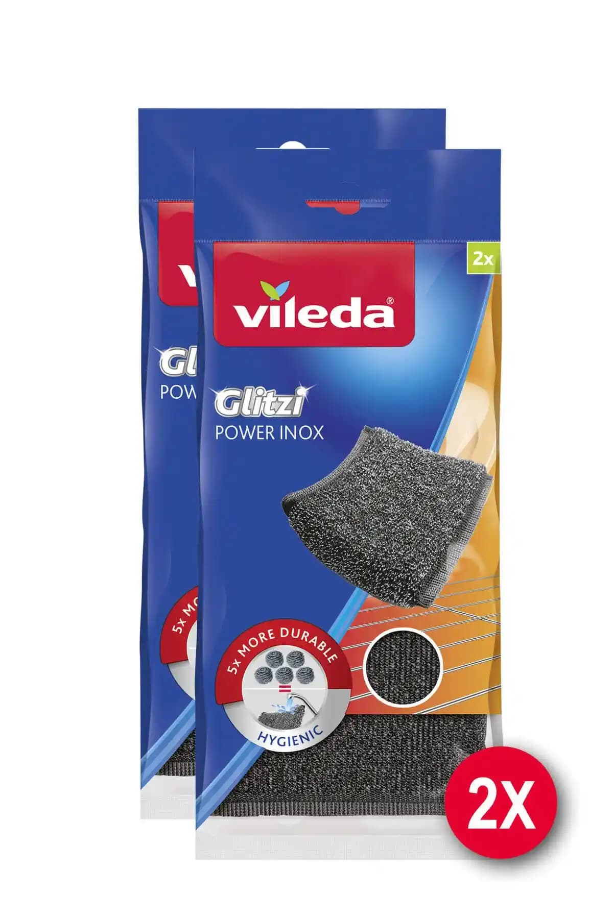 Vileda 2 Paket 2'li Power Inox Çelik Bulaşık Süngerleri ile Etkili Temizlik Çözümü