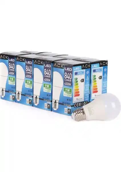 Ack 9W LED Ampul Günışığı E27 - Enerji Verimli ve Uzun Ömürlü İç Mekan Aydınlatması