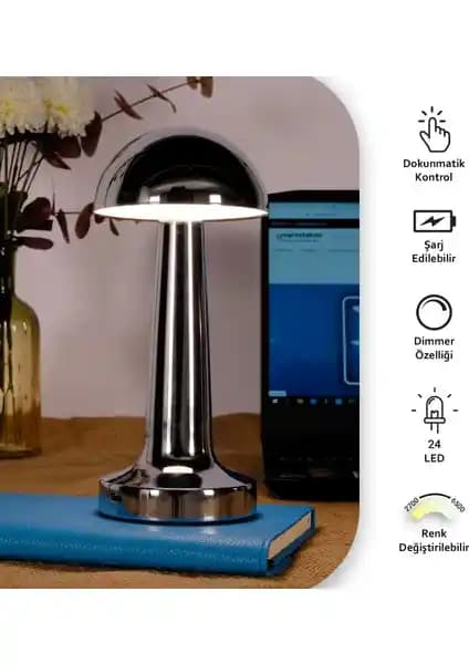 Ack Şarjlı Dokunmatik LED Masa Lambası: Modern ve Çok Yönlü Tasarım Çözümü