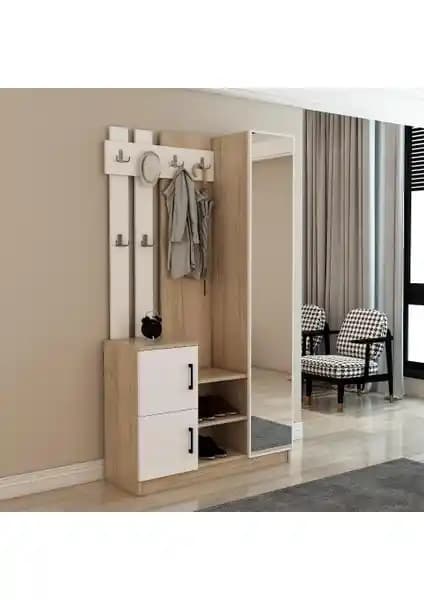 Afilli Nova Kapaklı Aynalı Portmanto: Modern ve Dayanıklı Giriş Dekorasyonu Çözümü