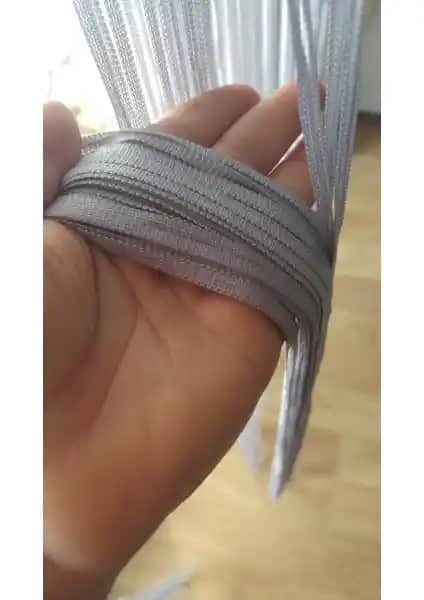 Akça Tekstil Gri Renkli İp Perde Modern Tasarım ve Dayanıklılık Bir Arada