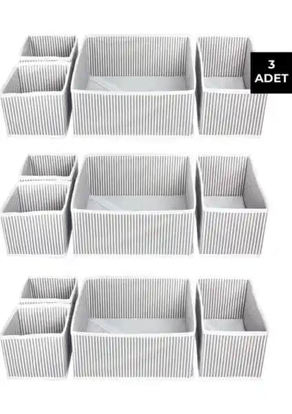 Alas 3 Adet 4'lü Çekmece Düzenleyici Seti Ev ve Ofis İçin Pratik Organizasyon Çözümü