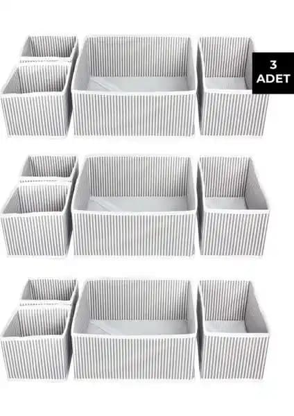Alas 3 Adet 4'lü Çekmece Düzenleyici Seti Ev ve Ofis İçin Pratik Organizasyon Çözümü