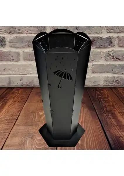 Aless Metal Siyah Şemsiyelik Modern ve Dayanıklı Dekorasyon Unsuru