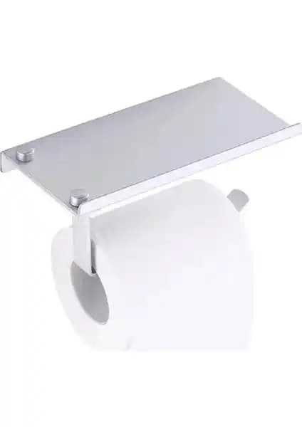 Alper Banyo Telefon Raflı Tuvalet Kağıtlığı Modern ve Dayanıklı Banyo Aksesuarı