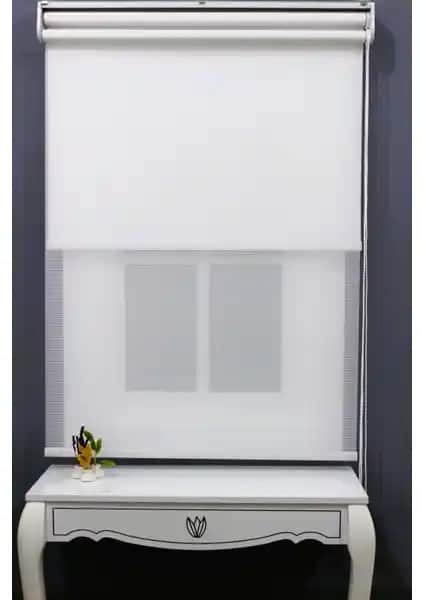 Alpinaz Çift Mekanizmalı Beyaz Stor Perde: Modern ve Fonksiyonel Tasarım Özellikleri