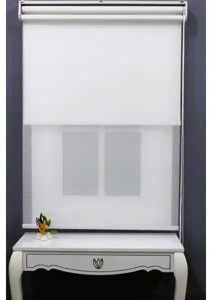 Alpinaz Çift Mekanizmalı Beyaz Stor Perde: Modern ve Fonksiyonel Tasarım Özellikleri
