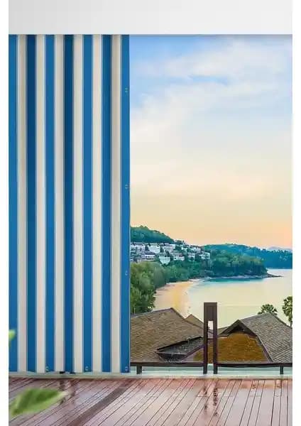 Altın Pamuk Enxboy Kuşgözlü Balkon Perdesi: Estetik ve Dayanıklı Bahçe Koruma Çözümü