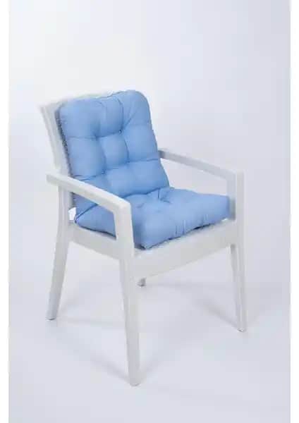 Altınpamuk Candy Mavi Pofidik Arkalıklı Sandalye Minderi – Konfor ve Estetiğin Buluşması