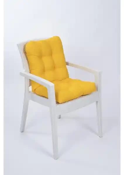Altınpamuk Candy Sarı Pofidik Arkalıklı Sandalye Minderi Konfor ve Estetik Birlikteliği