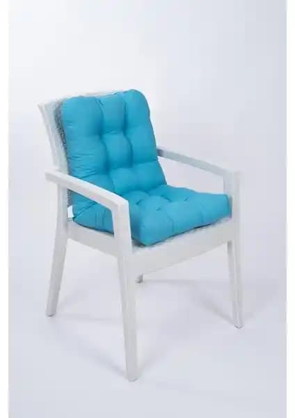 Altınpamuk Candy Turkuaz Pofidik Arkalıklı Sandalye Minderi - Estetik ve Konfor Bir Arada