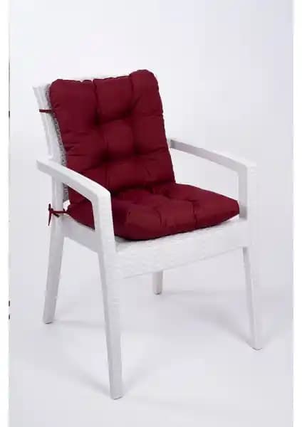 Altınpamuk Neva Bordo Pofidik Arkalıklı Sandalye Minderi: Şıklık ve Konforun Birleşimi