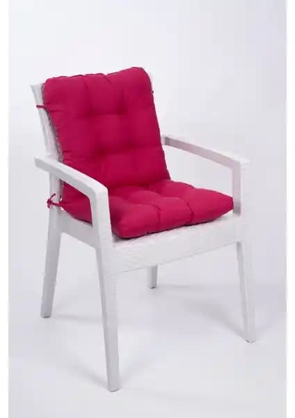 Altınpamuk Neva Fuşya Pofidik Arkalıklı Sandalye Minderi Modern ve Şık Tasarım