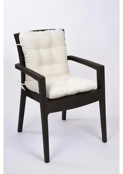 Altınpamuk Neva Krem Pofidik Arkalıklı Sandalye Minderi: Şıklık ve Konforun Buluşması