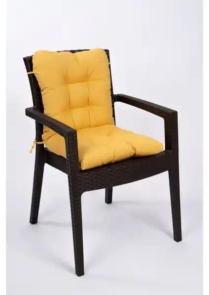 Altınpamuk Neva Sarı Pofidik Arkalıklı Sandalye Minderi: Estetik ve Fonksiyonellik Bir Arada