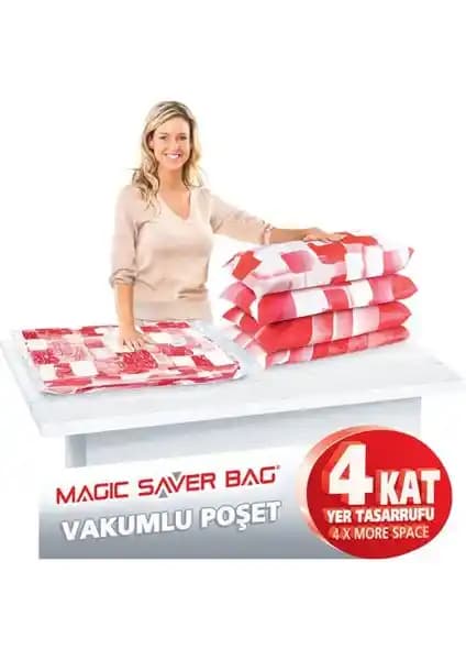 Anka Magic Vakumlu Poşet Hurç 2'li 55x90 cm Geniş Depolama ve Alan Tasarrufu Sağlar