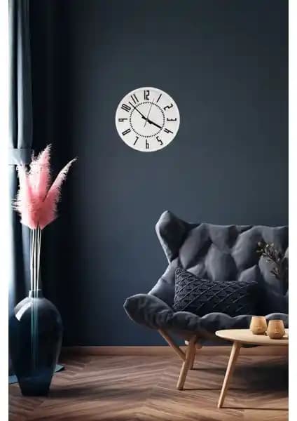 Apricity Renkli Daire Beton Duvar Saati 26 cm Modern ve Estetik Tasarım