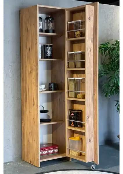 AVM Park Atlantik Çam Tek Kapaklı 180 cm Erzak Dolabı Modern ve Şık Depolama Çözümü