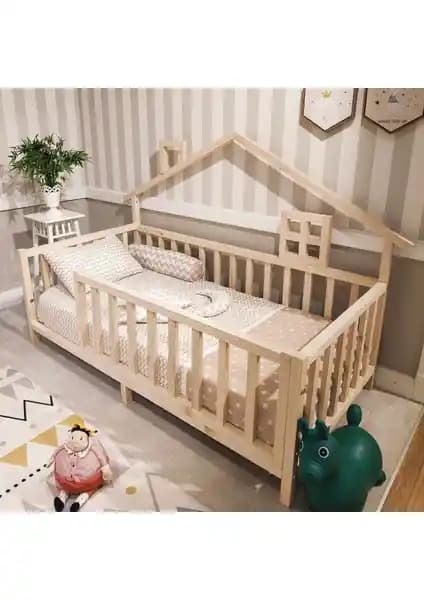 Baby Kinder Lüks Montessori Doğal Bebek ve Çocuk Karyolası Güvenli ve Sağlıklı Uyku Ortamı Sunar