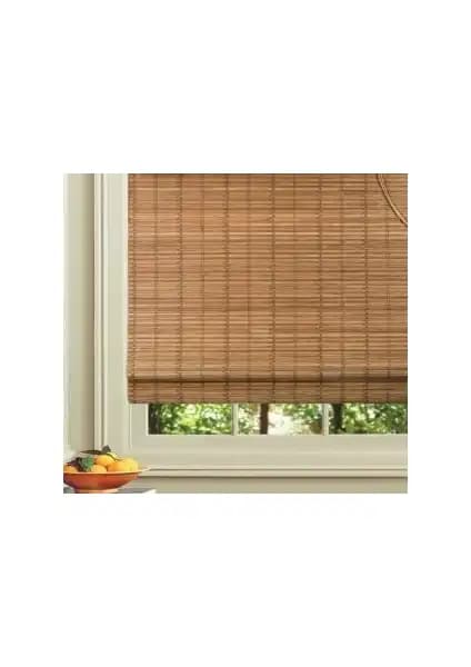 Bahçem Bambu Stor Perde Kahverengi 60x180 cm doğal ve dayanıklı tasarım