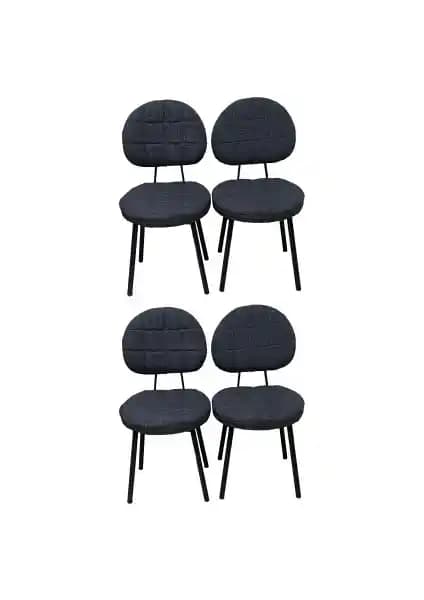 Bambeds Mobilya 4 Adet Poverty Sandalye Modern Tasarım ve Dayanıklılık Özellikleri