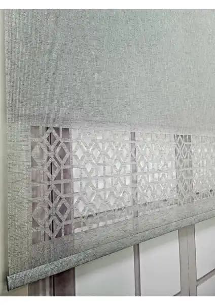 BBB Çift Mekanizmalı Lazer Kesim Tül ve Stor Perde MLT1050 Modern ve Fonksiyonel Tasarım