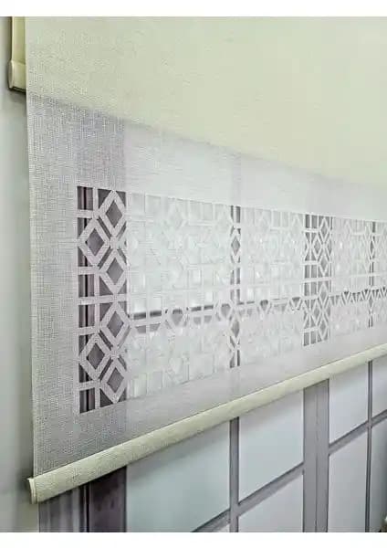 BBB Çift Mekanizmalı Lazer Kesim Tül ve Stor Perde Modern ve Fonksiyonel Tasarım