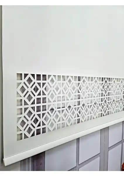 BBB Stor Perde Desenli Lazer Kesim Kalın Kumaşlı Modern Ev Dekorasyonu İçin Şık Bir Seçenek