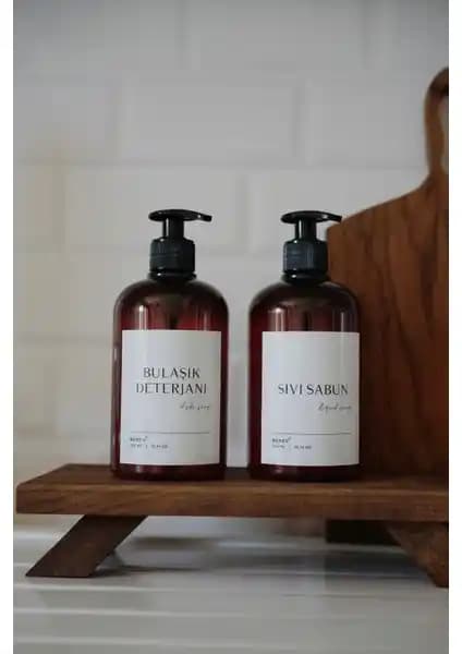 Berev 2'li Sıvı Sabun ve Bulaşık Deterjanı Seti 500 ml estetik ve dayanıklı tasarım