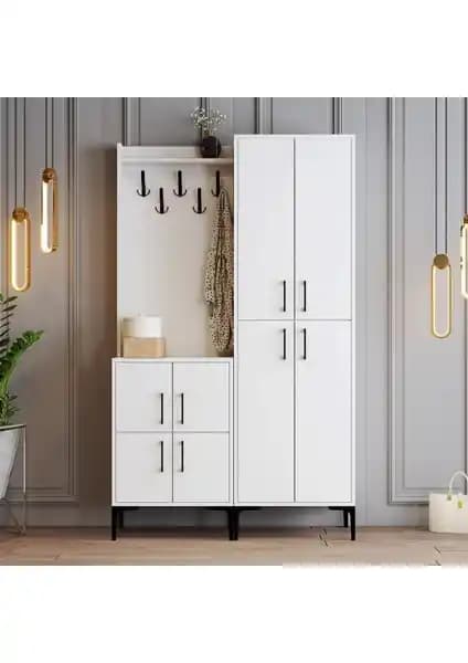 Berlin Ba Portmanto Beyaz Modern Depolama Çözümü Günlük Kullanım İçin Uygun