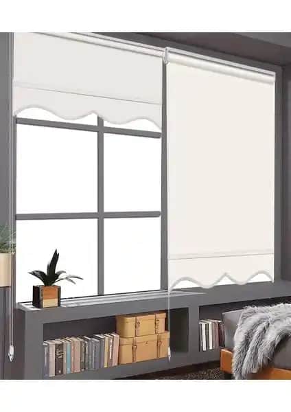 Binbir Perde Dilimli Krem Stor Perde: Estetik ve İşlevselliğin Modern Buluşması