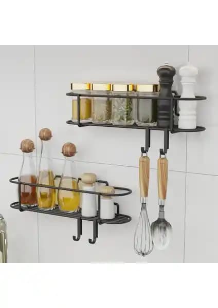Bino Baharatlık 2'li Set Mutfak ve Banyo İçin Modern ve Pratik Saklama Çözümü