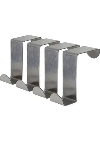 Biotech 4 Adet Kapı Askısı Kanca Paslanmaz Çelik Modern ve Dayanıklı Tasarım