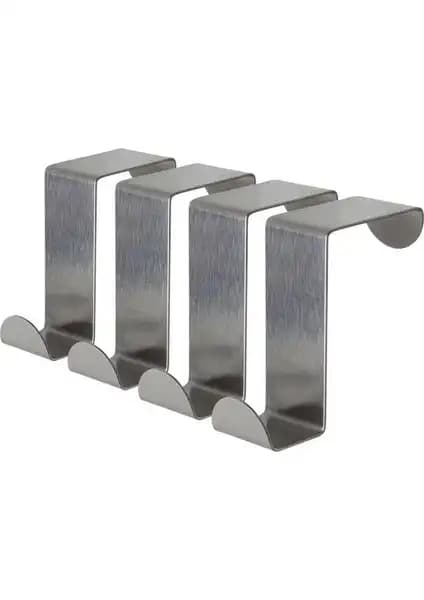 Biotech 4 Adet Kapı Askısı Kanca Paslanmaz Çelik Modern ve Dayanıklı Tasarım