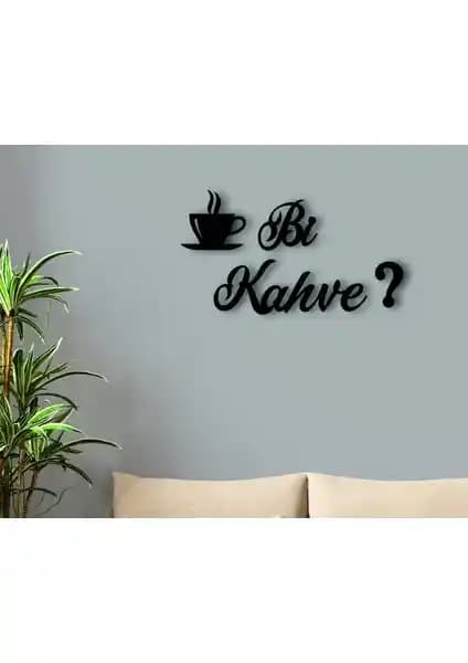 BK Bi Kahve Tasarımlı Ahşap Duvar Yazısı: Modern ve Şık Dekoratif Ürün Özellikleri