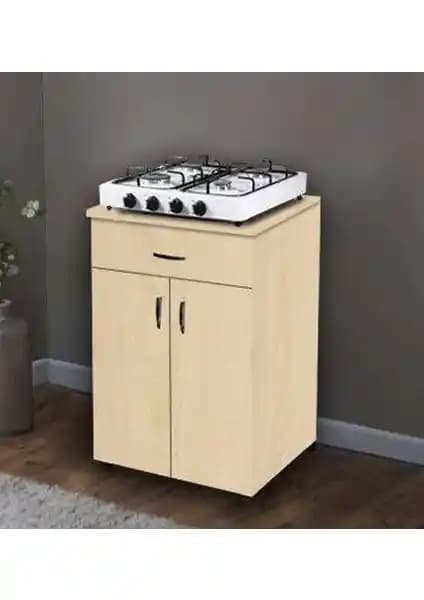 BMD Set Altı Ocak Dolabı Meşe Kaplama Dayanıklı ve Estetik Tasarım