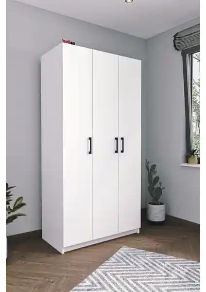 Bofigo 3 Kapaklı 8 Raflı Gardırop Modern ve Fonksiyonel Depolama Çözümü