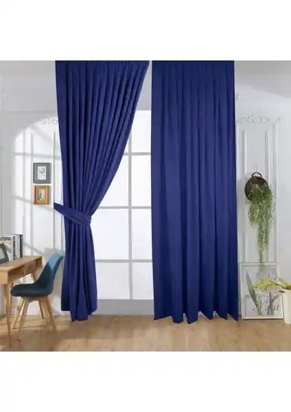 Brillant Panama Lacivert Fon Perde: Şık ve Çok Yönlü İç Mekan Dekorasyonu İçin Uygun