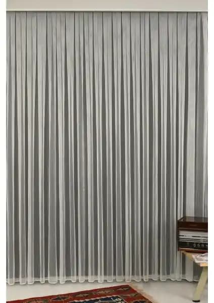 Brillant Vanessa Gri Tül Perde 120x250 cm Sık Pile Modern ve Kolay Kullanım İçin