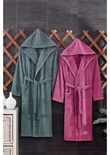 Casnack Quina 2Li Kapüşonlu Oversize Bornoz Seti: Konfor ve Şıklığın Birleşimi