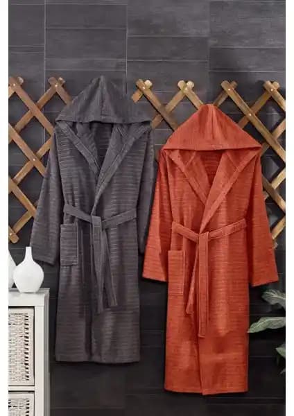 Casnack Quina 2Li Kapüşonlu Oversize Bornoz Seti: Rahatlık ve Şıklığın Buluşması