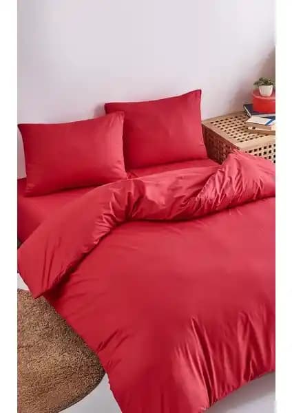 Colorpool Geological Time Kırmızı Nevresim Takımı: Şık ve Dayanıklı Pamuklu Yatak Seti