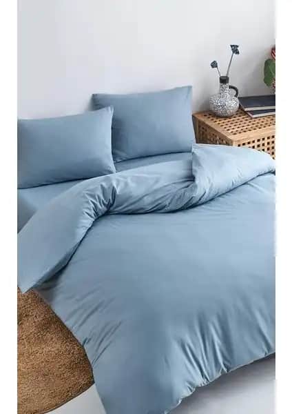 Colorpool Softly Açık Indigo Nevresim Takımı: Modern ve Dayanıklı Yatak Odası Seti