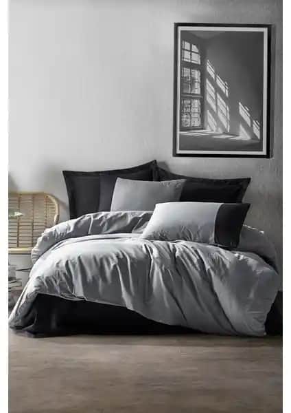 Cotton Box Plain Ranforce Çift Kişilik Nevresim Takımı Gri ve Siyah Renk Seçenekleriyle