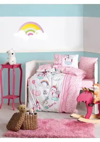 Cotton Box Unicorn Pembe Bebek Nevresim Takımı - Yüksek Kalite ve Sevimli Tasarım